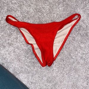 Red bikini bottoms